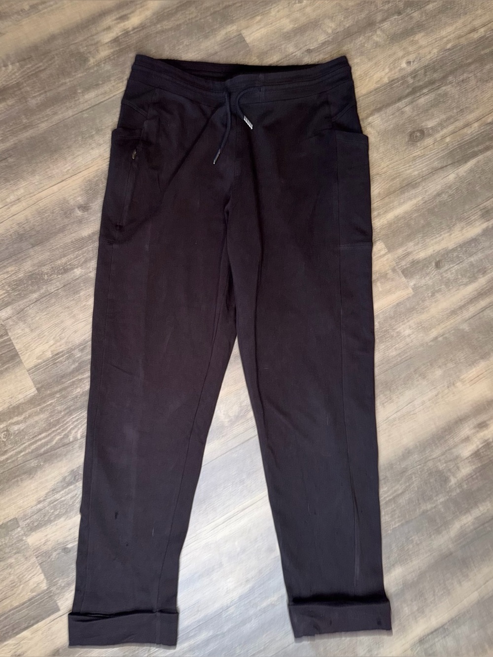Patagonia Women’s Organic Cotton Pants Size S Black Stretch Drawstring Cuffed